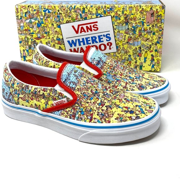 Vans Other - VANS Sneakers Men’s Size VN0A33TB3WO Classic Slip On Where's Waldo? Multi Canvas